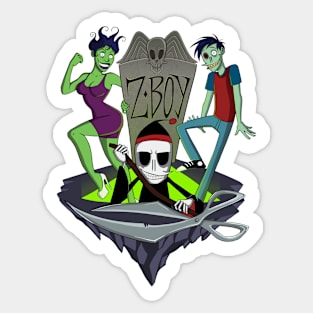 Z-Boy Grave Logo Sticker